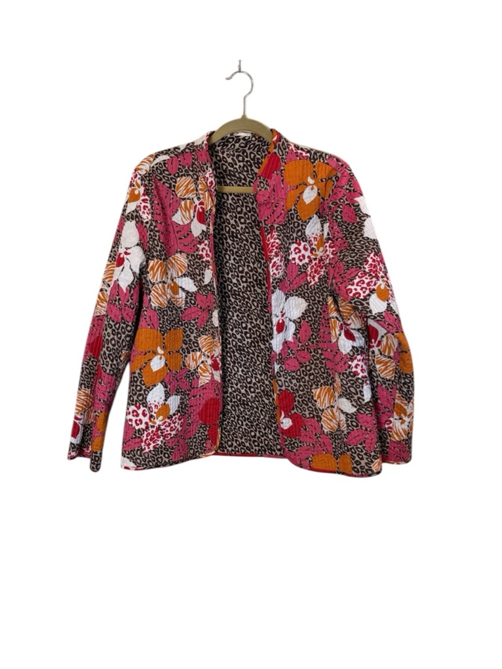Rebecca Malone Women’s Colorful Soft Quilted Reversible Cotton Jacket sz  M